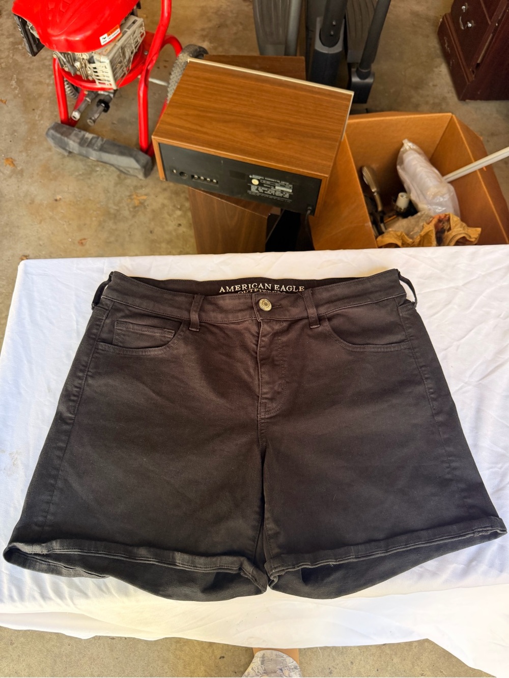 American Eagle Outfitters Black Women's Denim Shorts - High-Rise Casual Cut